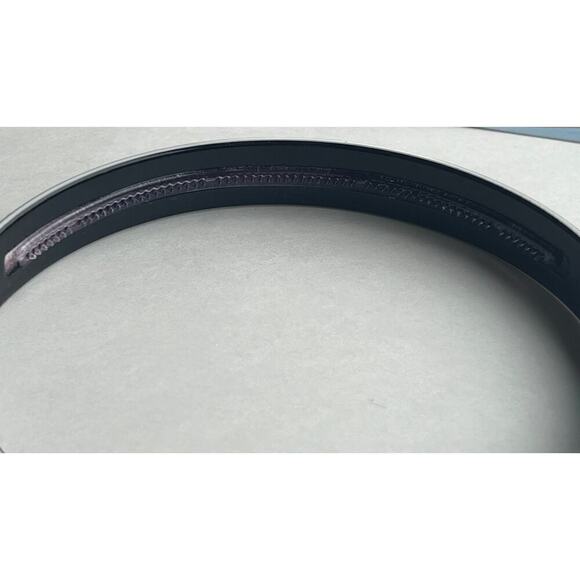 RARE Lele Sadoughi Timeless Chic Black Acetate Crystal Slim Headband Gold Logo main image 6